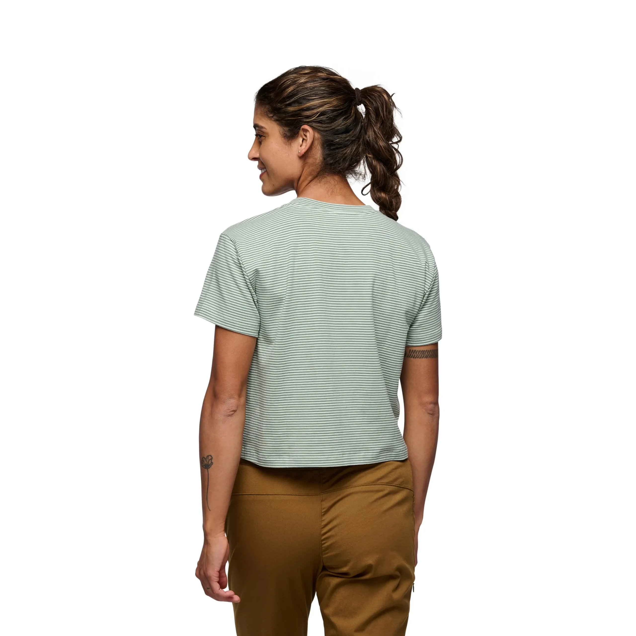 Women's BD Stripe Crop Short Sleeve Tee